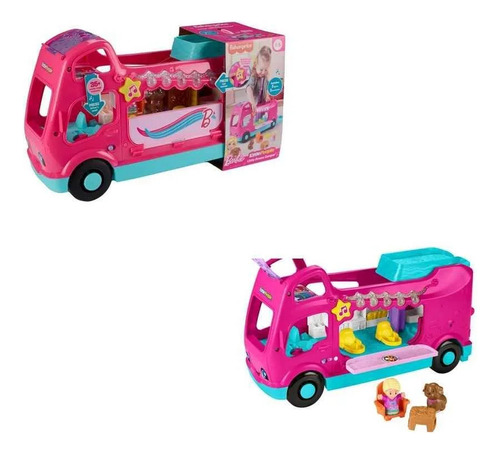 Little People Barbie Juguete Para Bebés Camper De Los Sueños Rosa