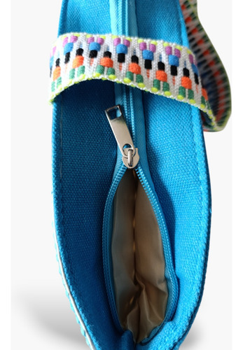 Bolso Cartera De Verano En Fibra De Algodón Y Tejida A Mano