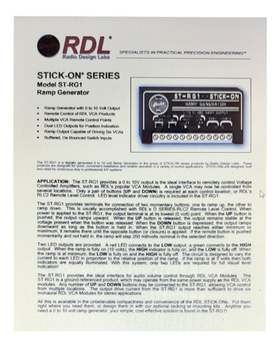 Control De Volumen Remoto. Rdl Y Accesorio (gen. De Rampa)