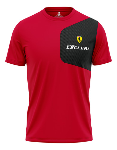 Playera F1 Ferrari Charles Leclerc 16 Roja/negro