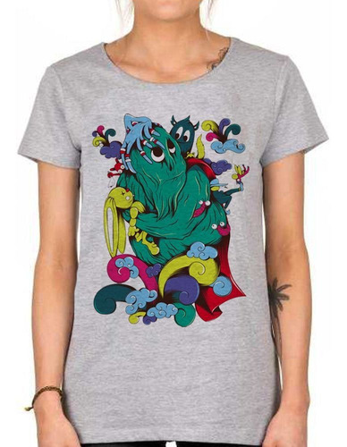 Remera De Mujer Monstruos Y Muñecos Dibujo Colores Art