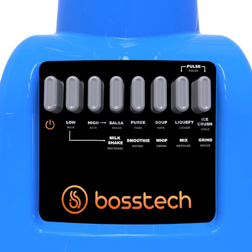 Licuadora Bosstech Bsed-b1 2 L Azul Con Vaso De Plástico