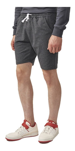 Bermuda Algodon Hombre Lisa Verano Short De Jogging Rustico 