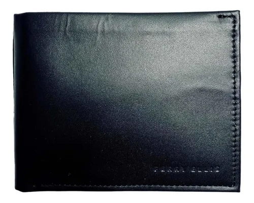 Cartera perry ellis piel negra best sale