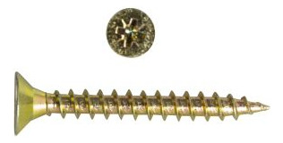 Tornillo Fix 2,5 X 10 Dorado Para Madera Por 200u.