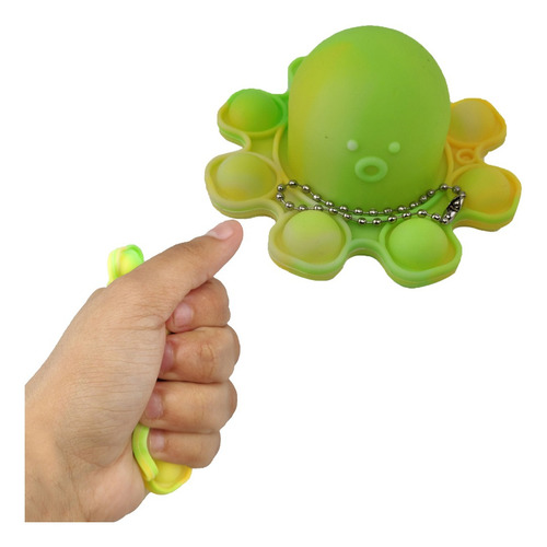 Kit de llaveros Pop It Octopus de Fidget Toy, 2 unidades, alivia el estrés