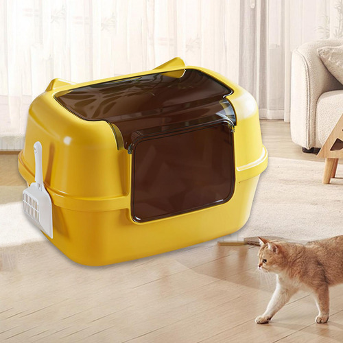 Caja De Arena Para Gatos Totalmente Cubierta Con Tapa Con