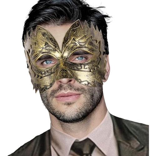 Baile Mascaras Para Hombres Soldado Romano Oro Veneciana Mar