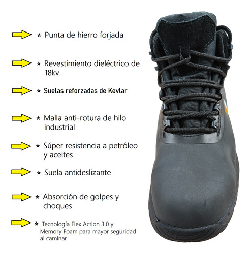 Bota De Seguridad Volt Tools Dielectrica Punta De Hierro
