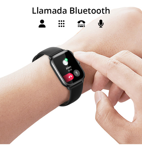 Reloj Smartwach Colmi C61, pantalla de llamadas/mensajes 1.9, color negro, correa, color negro