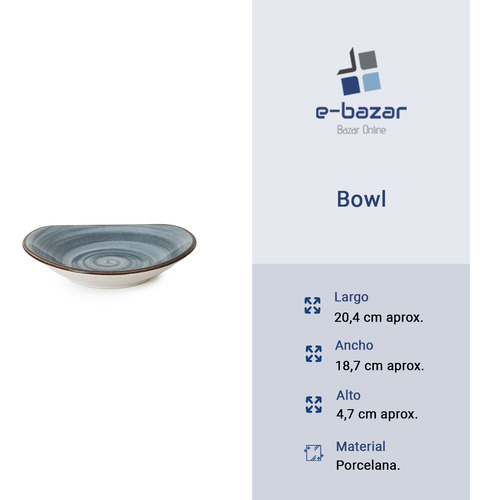 Set X 4 Bowl Porcelana Corona Artisan 300 Ml