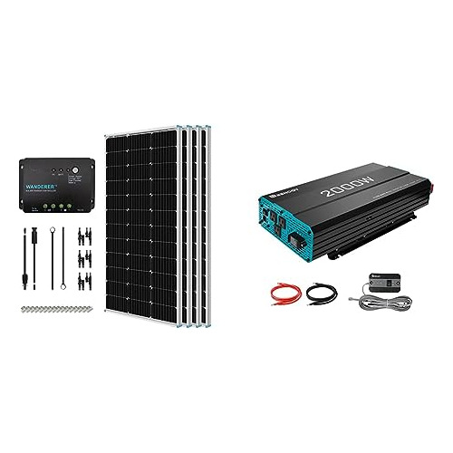 Kit De Panel Solar De 400w Con Inversor De Onda Sinusoidal