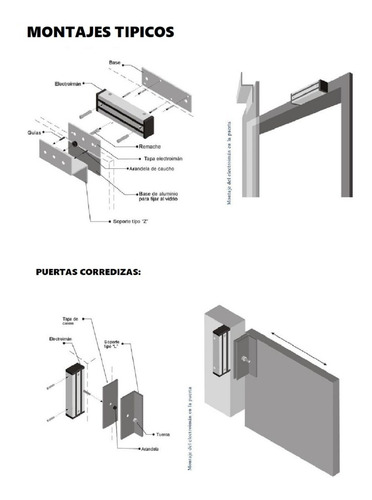 Imagen 8 de 10 de Cerradura Electromagnetica 350kg + Soporte Control Puerta Qv
