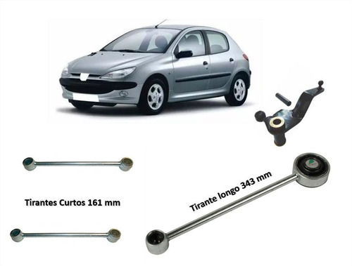 Kit Haste Alavanca Câmbio Trambulador Peugeot 206 1.4 1.6