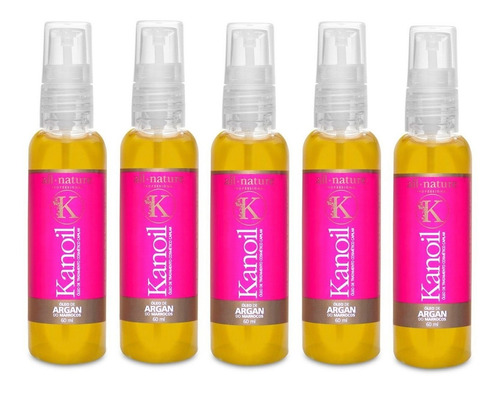 Kit All Nature Kanoil Óleo De Argan Do Marrocos 60ml 5 Unids