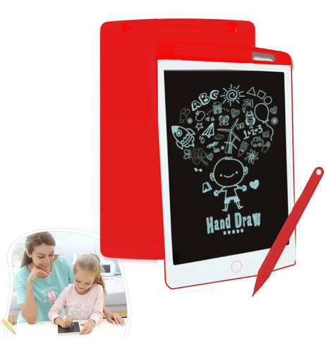 Lousa Magica Infantil Digital 10 Lcd Tablet Desenho Premium Cor Vermelho
