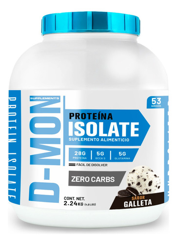 Proteína Whey Hs Hidrolizada Isolate D-mon 2.2 Kg Sabores Sabor Galleta