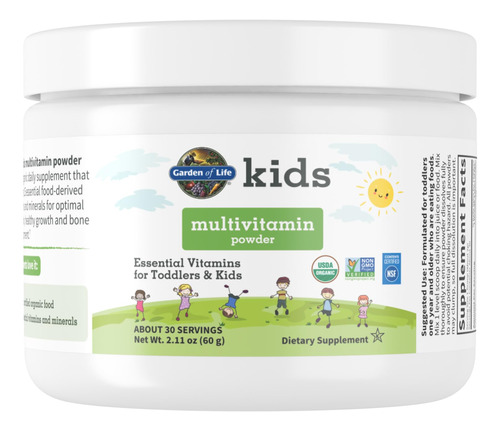 Garden Of Life Kids Multivitamin Powder, Vitaminas Diarias Y