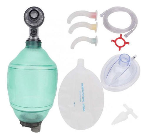 Resucitador Manual Para Adultos Pvc Ambu Bag Tubo De Oxígeno