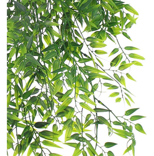 Hu Plantas Artificiales Colgantes De Bambú, Hojas De Bambú