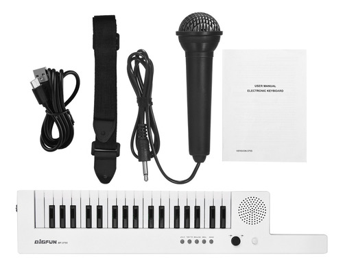 Teclado Electrónico De 37 Teclas Piano Recargable For Niños