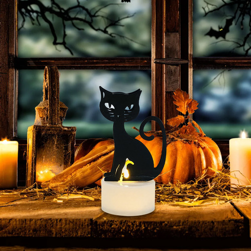 Lámpara De Vela Led De Decoración De Halloween, Sombrero De