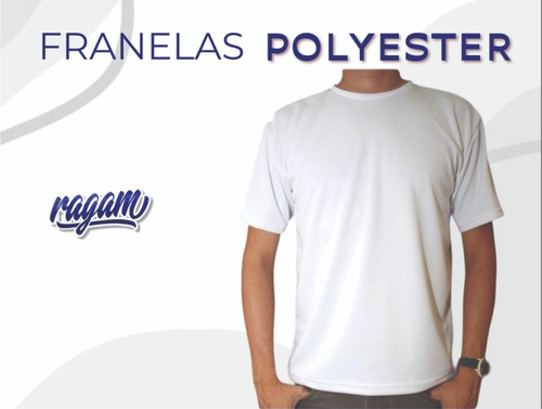 Franela Blanca De Poliester Por Doc. Cuello Redondo O V