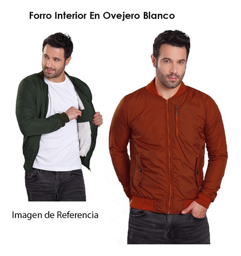 Imagen 3 de 5 de Chaqueta Hombre Impermeable Forro Ovejero Invierno Liviana