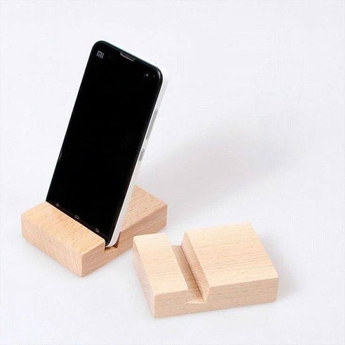 Dock Base Madera Para Celular