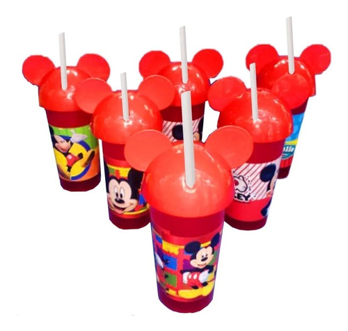 Vaso Pitillo Mickey Orejas Sorpresas Fiestas Piñatas Regalos