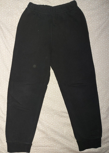 Pantalón Con Puño Negro Grisino Talle 5 A 6 Años 