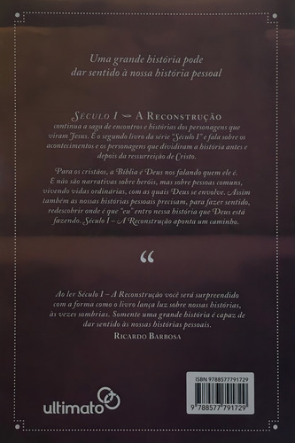 Século I: A Reconstrução, Cayo César Santos - Ultimato, De Cayo César Santos. Editora Ultimato Em Português, 2017