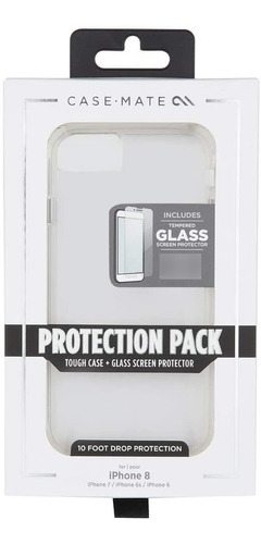 Case Mate Naked Tough Para iPhone 6 6s 7 8 + Glass 3d