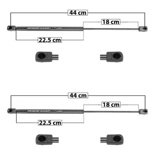 Par Amortiguadores Cofre Jeep Liberty 2002 - 2007