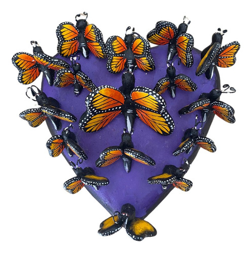 Artesanías Mexicanas Corazón Mariposa Monarca 