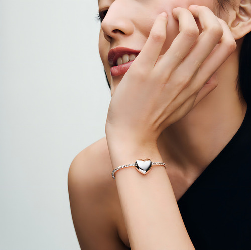 Charm Grabable Corazón Grande Be Love Color Plata