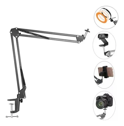 comprar Brazo Universal Fotografía  Rosca 1\u002F4 Webcam Aro Microfono Negro