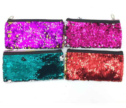 Cartuchera Con Lentejuelas Reversibles, Pack X12
