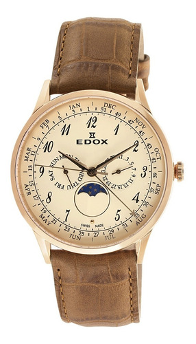 Espectacular Reloj Edox Les Vauberts 40101 37rc Bebr Nuevo 
