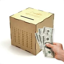 Comprar Cofre Desafio Dinheiro Cofrinho Mdf Metodo Japones Kabebo Cor Cru Cofre Grupo Paraíso MDF