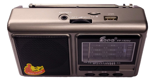 Radio Recargable Mp3 Usb 8 Bandas Epe Fp-1525u