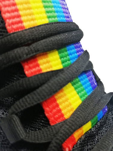 BEAR arco iris plano 10mm Cordones Botas Pride lbgtq zapatos entrenadores Patines