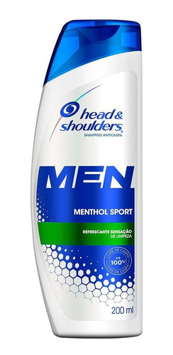 Shampoo Head&shoulders Anticaspa Menthol Masculino 200ml