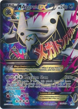 Mega Aggron Ex 154/160 Full Art Ultra Raro Pokemon Tcg