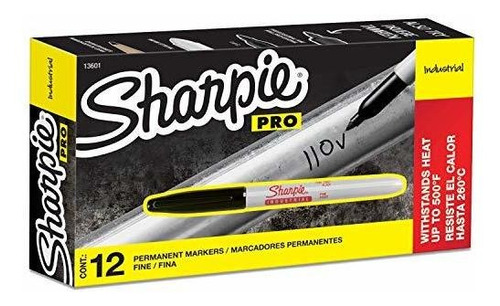 Marcadores Permanentes Industriales Marca Sharpie, Negro