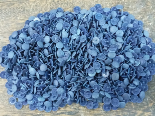 1000 Broches Presion Plastico * 13 Mm * Azul Claro *
