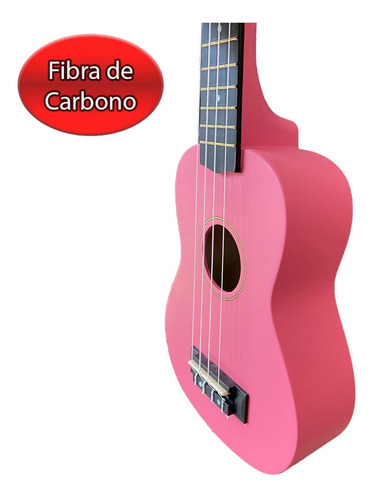 Ukulele Colorido Soprano Fibra De Carbono Seven Sukfb-07 Pk