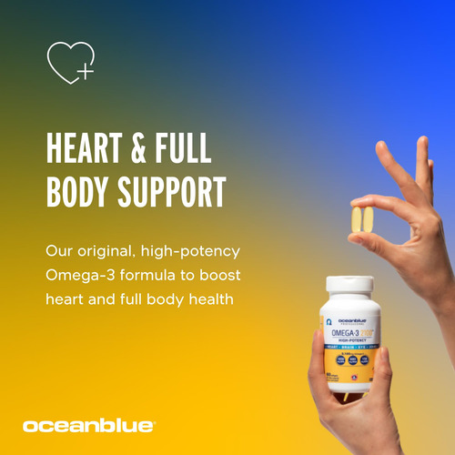 Oceanblue Omega-3 2100 - 180 Ct - Triple Strength Burpless F