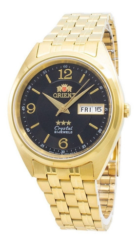 Relógio Orient Automático Clássico Fab0000cb9 Cor da correia Dourado Cor do bisel Dourado Cor do fundo Preto