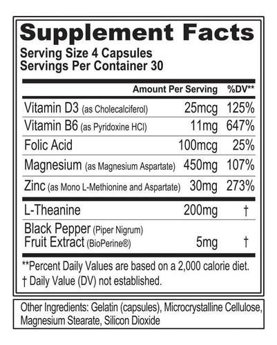 Suplemento En Cápsula Evolution Nutrition Vitaminas Evolution Nutrition Z-matrix 120 Capsulas / 30 Servicios Sabor Cápsulas En Bote 120 Un